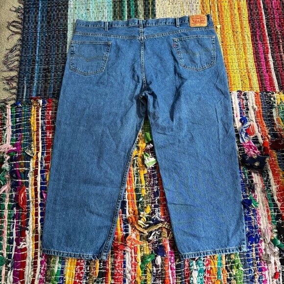 Levi's Blue Relaxed Fit Jeans with Classic Style 52x28 denim LEVIS 550 - Picture 7 of 9